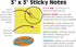 Better Office Products Lined Sticky Notes 3 x 3, 3 Pack, 300 Sheets (100/Pad), Bright Assorted Colors, Strong Adhesive