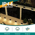 16 Pack, SOLPEX Solar Deck Lights Outdoor Solar Step Light Waterproof Led Light for Outdoor Stairs, Step, Fence, Yard