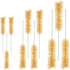 stonylab 10 Pack Tube Brushes, Bristle Test Tube Bottle Wash Cleaning Brushes with Radial Tufted End for Laboratory
