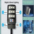 VISLLOGEYA 1 Pack, 81 6500K IP65 (1 Pack) Solar Outdoor Light LED Dusk to Dawn Solar Powered Street Light Waterproof