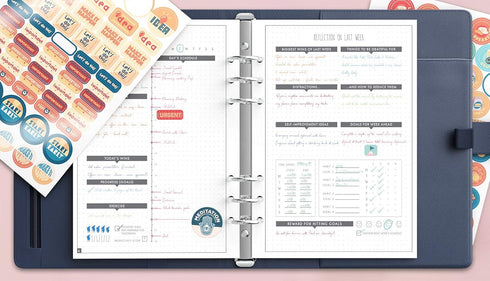 LUX Planner Stickers - 1100 Stickers (19 Sheets) for Reminders and Motivational Labels, Best Calendar Accessory