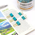 Mini Paper Clip Binder Clips, 100 Pack Small 15mm (5/8 Inch) Office Clips in Blue-Green