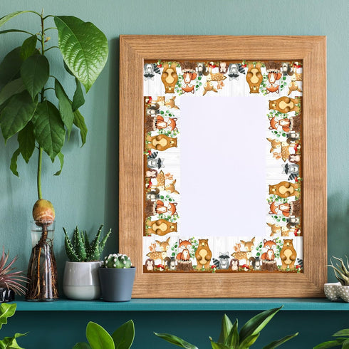 Whaline 32.8ft Woodland Creatures Bulletin Board Borders, Cute Jungle Theme Die-Cut Stripes for School Classroom