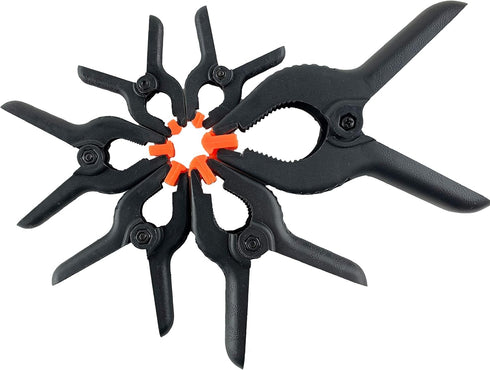 WAENLIR 16-Piece Nylon Spring Clamp Set, 3.5 inch Clips for Wood Working, Photography, Craft, and DIY