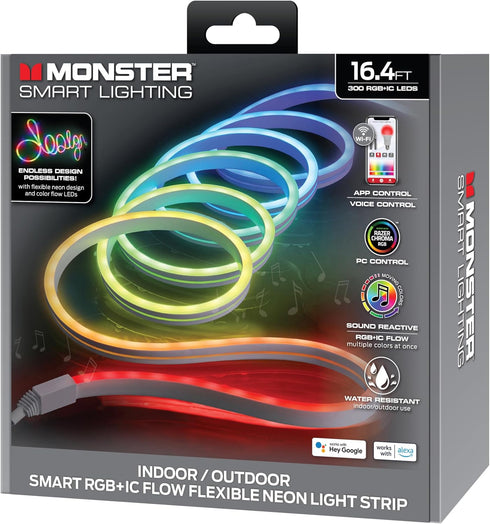 MOW71005ICM 16.4 Monster Ft. RGB + IC Flow Flexible Neon Outdoor LED Smart Light Strip