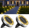 Solar Lights Outdoor Waterproof, 2 Pack 8 LED, Thickened Stainless Steel Ground