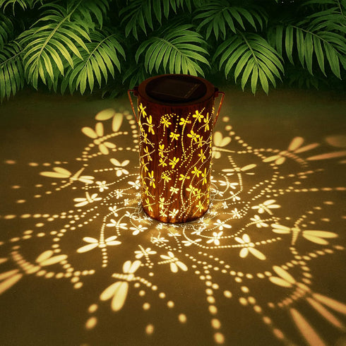 Dragonfly Solar Lantern, Mothers Day Garden Decor Gifts, Outdoor Waterproof LED Decorative
