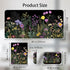 Large Wild Flower Gaming Mouse Pad & Wrist Rest, Desk Mat + Small Mouse Pad, Office Supplies, Desk Accessories