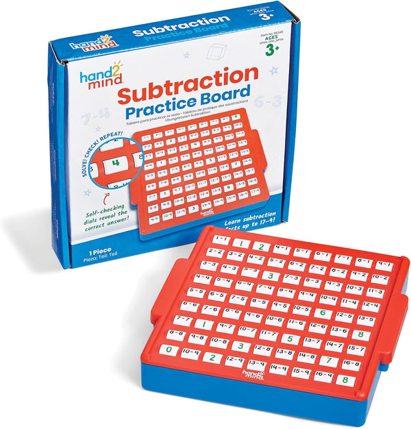 hand2mind Subtraction Practice Board, Math Facts Games, Number Games, Math Manipulatives Kindergarten,