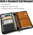 Field Notes Notebook Cover for 6.7 X 9.8 Inch with A5 Journal Cover, Zipper Pocket Planner for Pen Holder, Waterproof
