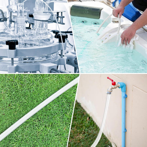 Clear Vinyl Tubing, Clear Hose PVC Tubing (1/2" ID x 5/8” OD x 10 Feet)