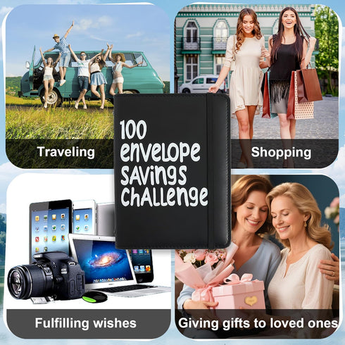 APMFHO 100 $10,000 $5,050, Days Money Saving Challenge Coin Envelope Budgetstorage Book, Money Saving Binder, Easy