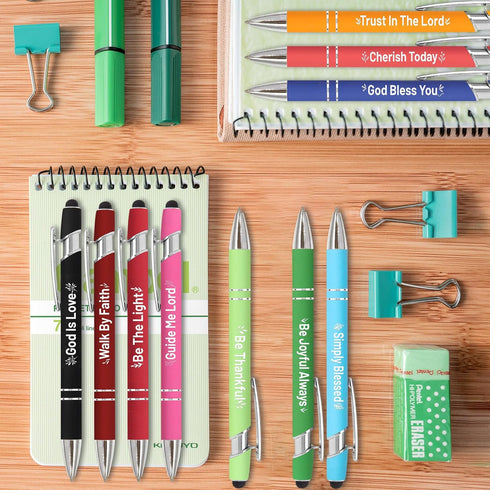 Fancy Land Christian Pens, Scripture Ballpoint Pen with Inspirational Bible Verse, 10 PCS for Office Favors