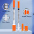 1ML 29G 1/2 Inch Syringe, U-100 Individually Wrapped, Pack of 25