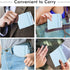 feela 3 Pack Pocket Small Notebook Journals, Mini Memo Notepad with Pen Holder for Women Girls, Light Blue
