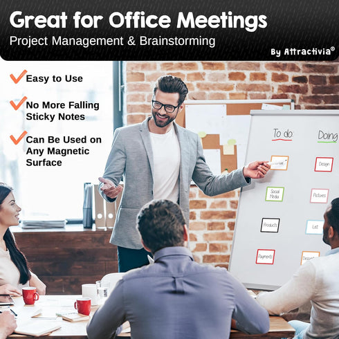 Dry Erase Magnetic Labels, 40-Pack Small Dry Erase Magnets with Color Borders for Office, Education, Home