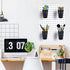 6 Set Ring Style Pegboard Hooks with Pegboard Cups, Black, Stainless Steel & Plastic for Craft Room
