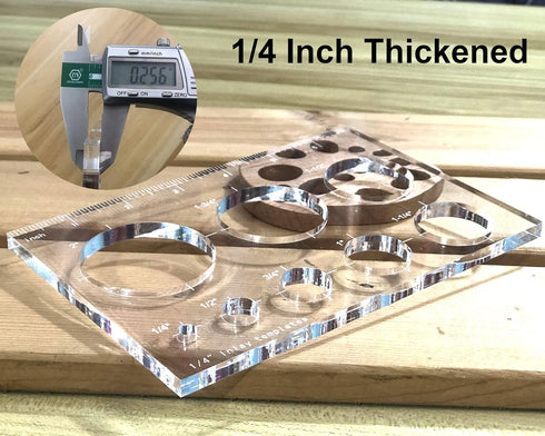 Hecfu 8 1 7"x4.7" in Router Template for Woodworking - Large Clear Acrylic Router Jig, Circle Inlay Template with Scale