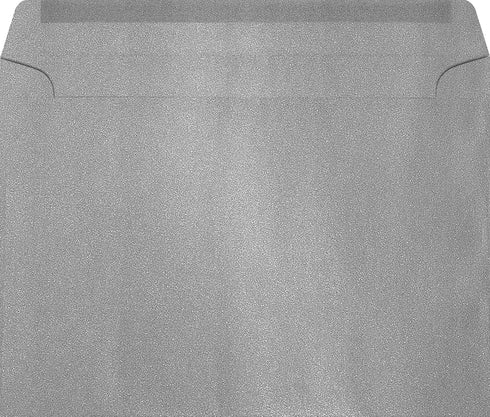 LUXPaper 9 x 12 Booklet Envelopes - Silver Metallic, 80lb. Text, 50 Qty