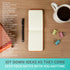Tiny Notebook, 3x4 Small Notepad, A7 Leather Hardcover Mini Notebook, 4 Pack with Elastic Band, Black Pocket Notebooks