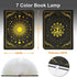 7 Foldable Book Lamp Light Decor Gift, Color LED Night Light Leather Cover USB Rechargeable, Unique Paper Book Light