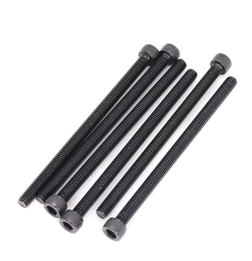 binifiMux 6pcs M6 x 100mm Full Thread Black Hexagon Socket Cap Head Bolt, Alloy Steel 12.9 Grade