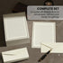 Set 48 8.5x11 Inch 24 Premium Letter Writing Stationery with Envelopes Sheets of Ecru Paper with Black Border & Writing