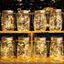 HXWEIYE 8 Pack Solar Mason Jar Lights Lanterns,Jars & Hangers Included30LED Waterproof