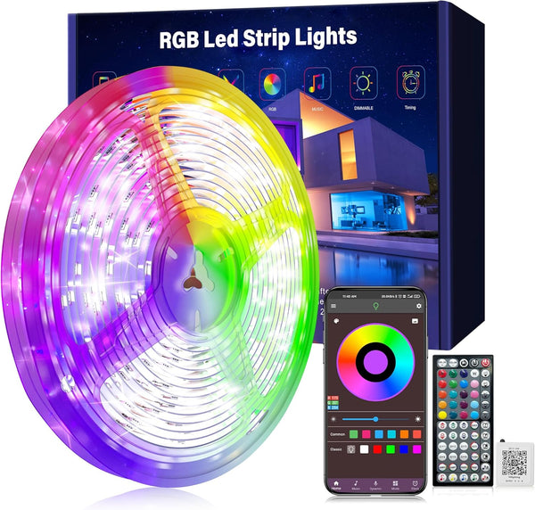 Ledagic Led Lights for Bedroom 100ft (1 Rolls of 100ft) Music Sync Color