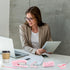 Pink Office Supplies Set - Pink Desk Accessories, Stapler, Staple Remover, Scissors, and 1000pcs Staples