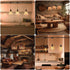 Yilliaw 27FT 3 Light Plug in Pendant Lights with Switch & Hemp Rope - Industrial Hanging Light Kit with E26 Socket