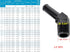 1/2" NPT Male to 5/8" Hose Barb Fitting Adapter, 45 Degree Aluminum Black