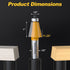 11.25 1/2 Inch 1 Inch Trimming Degree Chamfer Router Bit with Bearing, Shank, Cutting Length, Carbide Tipped