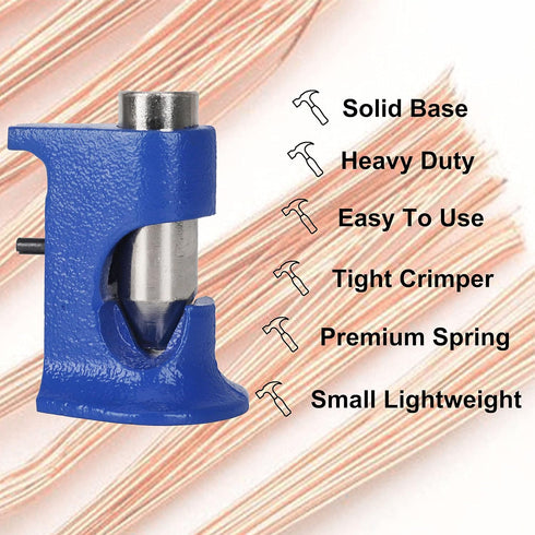 CNSPEED Hammer Hammer 16 4/0 Lug Crimper Tool, Solid Crimper for Battery and Welding Cables AWG TO Wire Gauge (Blue)