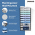 Wall File Organizer, 10 Tier Hanging Wall Holder for File Folder, Paper, and Clipboard, Black