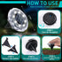 FORTULUX Swimming 8Pack) Solar Ground Lights,Solar Disc Light Outdoor Waterproof,Landscape Lighting Garden Lights