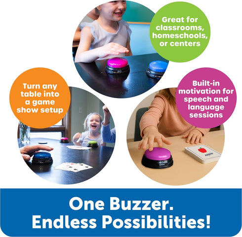 Learning Resources Answer Buzzers - Classroom Must Haves Supplies, Kids Toys, Sound Effect Button, Family Game Shows