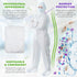 60 Pack 5, AMZ Medical Supply Disposable Coveralls with Hood & Boots, GSM White Work Coveralls, Large, of Zipper Front