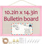 Linen Bulletin Board 10.2"x14.3", Pink Wood Frame, Beige Linen Small Pin Board for Home Kitchen Office Decor (PK-2636)