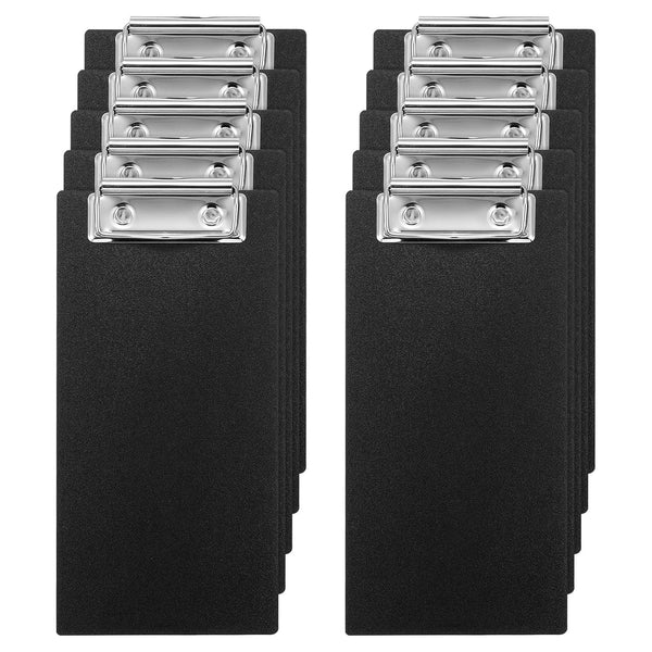 PATIKIL Check Presenters for Restaurants, 10Pcs Mini Clipboard Wood Check Holder Half