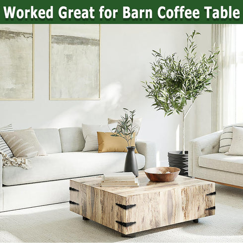 6.1" Frame(Height:1.3") 4Pcs Farmhouse Metal Corner Brackets Decorative Wood Table Matte Black Corner Protectors