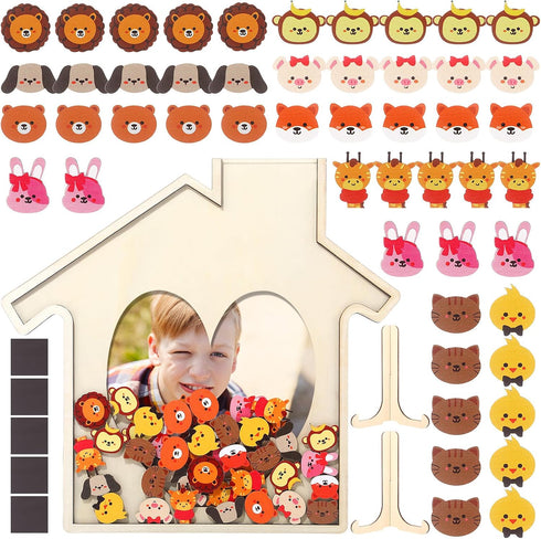 Ireer 50 Pcs Magnetic Reward Jar, Animal Classroom Reward Jar for Kids,11IN, Chore