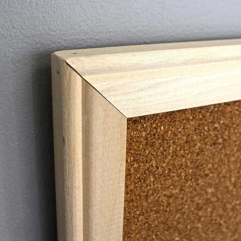 Flipside Products 18" x 24" Cork Bulletin Board - Natural Wood Framed, Memo Pin, Wall Mounted