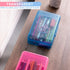 Sooez 3 Pack Large Capacity Hard Pencil Case, Plastic Crayon Pencil Boxes with Snap-tight Lid, Clear Storage Box Craft