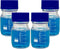 Karter Scientific 100ml Glass Round Media Storage Bottles with GL45 Screw Cap, Borosilicate Glass, Pack of 4