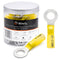 Wirefy 90 PCS Heat Shrink Ring Terminals, 5/16" Resistant Ring Connectors, Eyelet Wire Connectors, Yellow 10-12 AWG