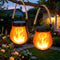 Upgraded 2 Pack Solar Lanterns, Solar Lights Outdoor, Solar Flame Lanterns, 2