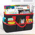 Godery Desktop File Folder Tote Organizer - Art Storage Craft Bag with Handles for Office Desk or Make-up, Black