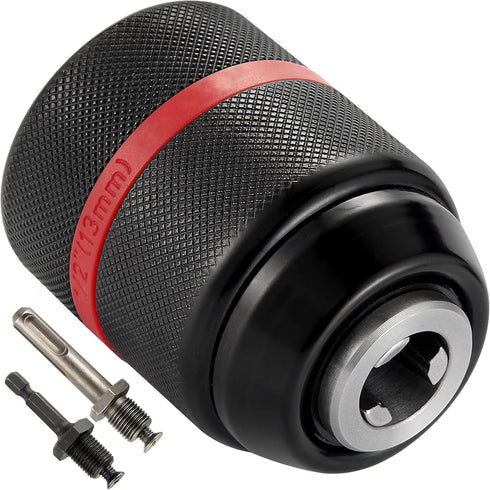 2-13mm Multi Quick Replacement Keyless Chuck, Keyless Oneway Hand Drill Chuck for Multiple Purposes