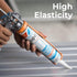 Adhesive Guru All Purpose Clear Silicone Sealant, Waterproof, 10.15 fl.oz, 100% Silicone, Transparent